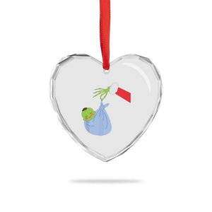 Funny NICU Labor Delivery Nurse Xmas Santa Green Baby Heart Crystal Glass Ornament TS11 Print Your Wear
