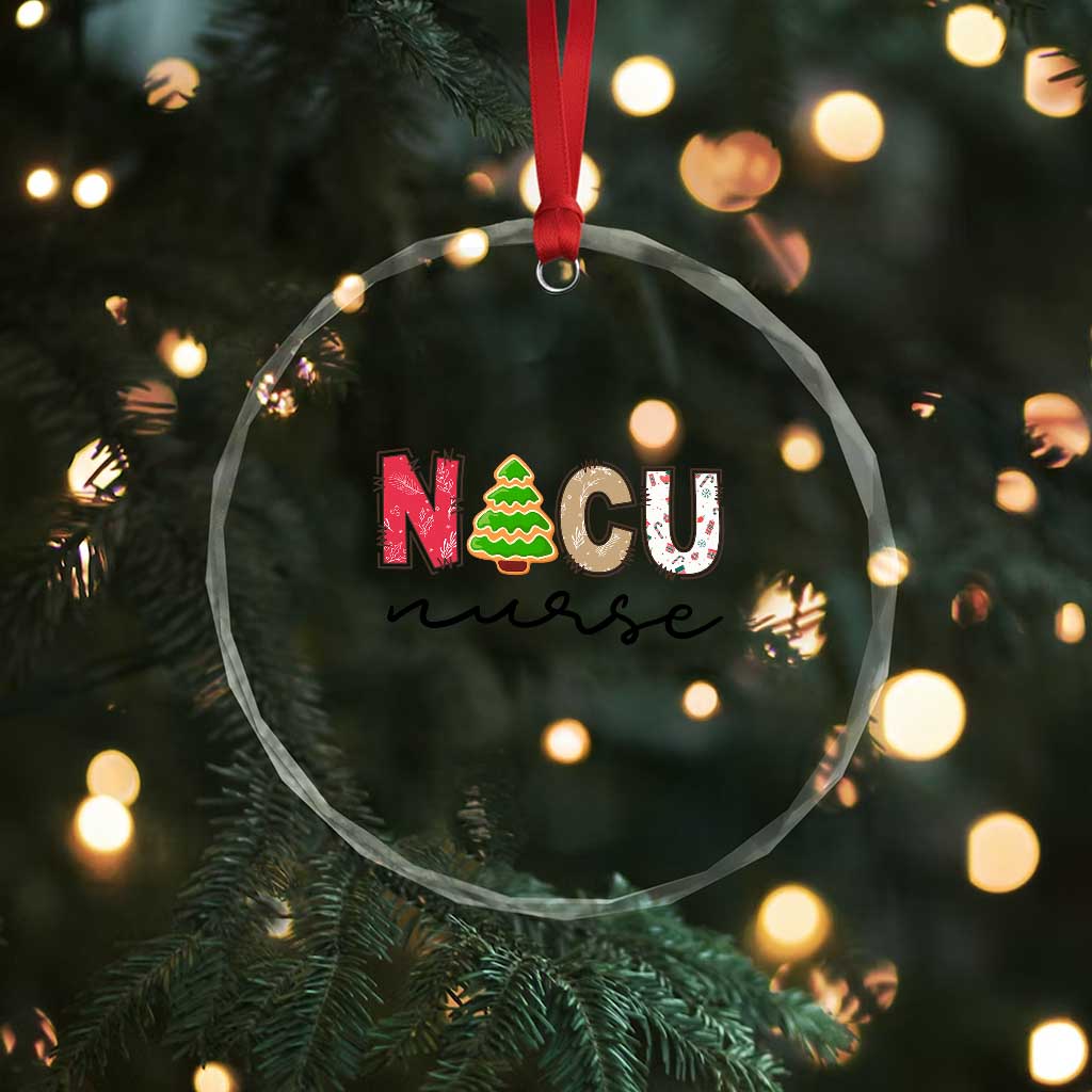 Funny NICU Labor Delivery Nurse Xmas Xmas Tree Crystal Glass Ornament TS11 Print Your Wear