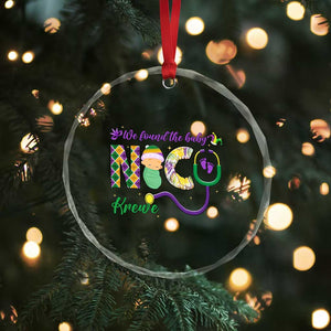 Funny NICU Mardi Gras Crystal Glass Ornament We Found The Baby NICU Krewe King Cake TS11 Print Your Wear