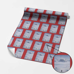Funny Nihilist Penguin But Why Meme Wrapping Paper Roll Existential Arctic Scene Icy Wilderness Quiet Thinkers TS02 Red Print Your Wear