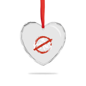 Funny No King Graffiti Style Crown Heart Crystal Glass Ornament - Print Your Wear