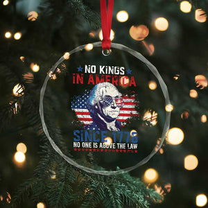 Funny No King In America Since 1776 No One Is Above The Law Crystal Glass Ornament George Washington - Print Your Wear