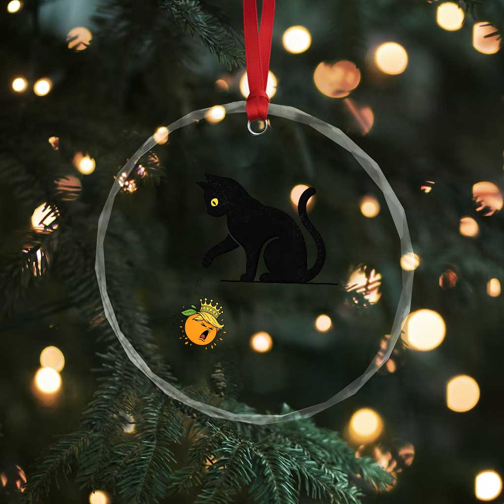 Funny No Kings Black Cat Crystal Glass Ornament Rebellious Cat Lover Gift TS12 Print Your Wear