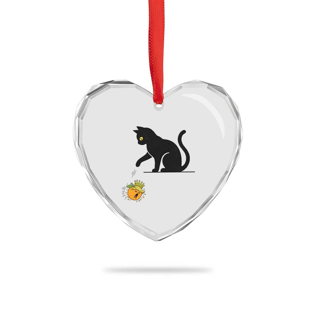 Funny No Kings Black Cat Heart Crystal Glass Ornament Rebellious Cat Lover Gift TS12 Print Your Wear