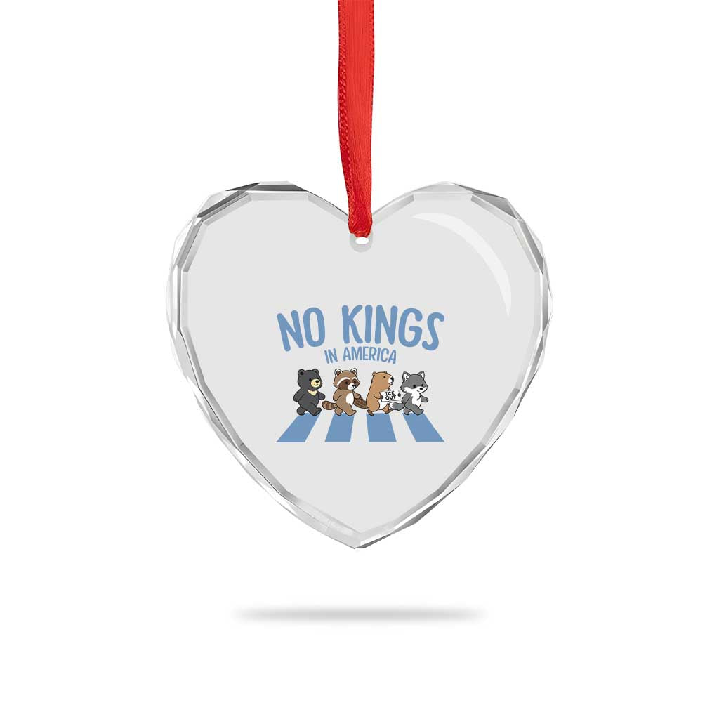 Funny No Kings Cute Forest Animals Heart Crystal Glass Ornament Gift For Animal Lovers TS12 Print Your Wear