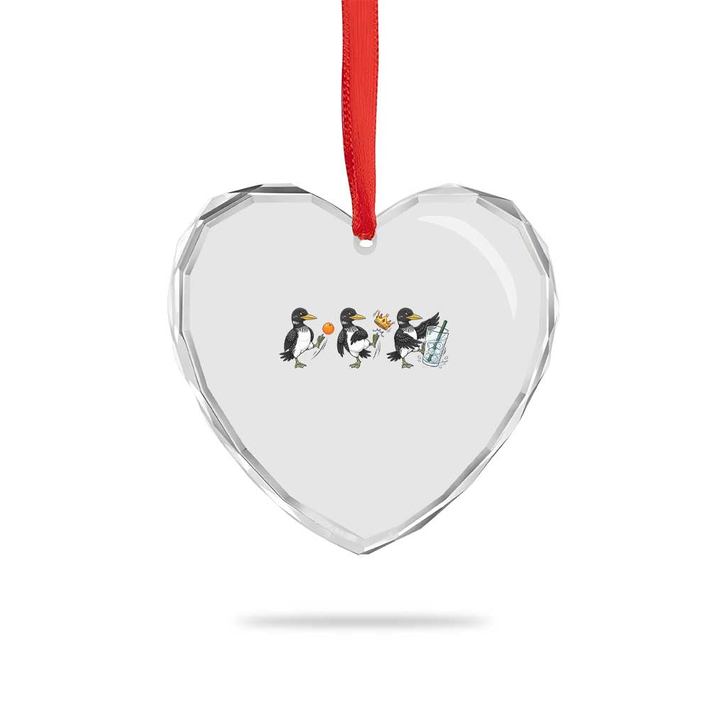 Funny No Kings MN Rebel Loon Heart Crystal Glass Ornament Minnesota State Pride TS12 Print Your Wear