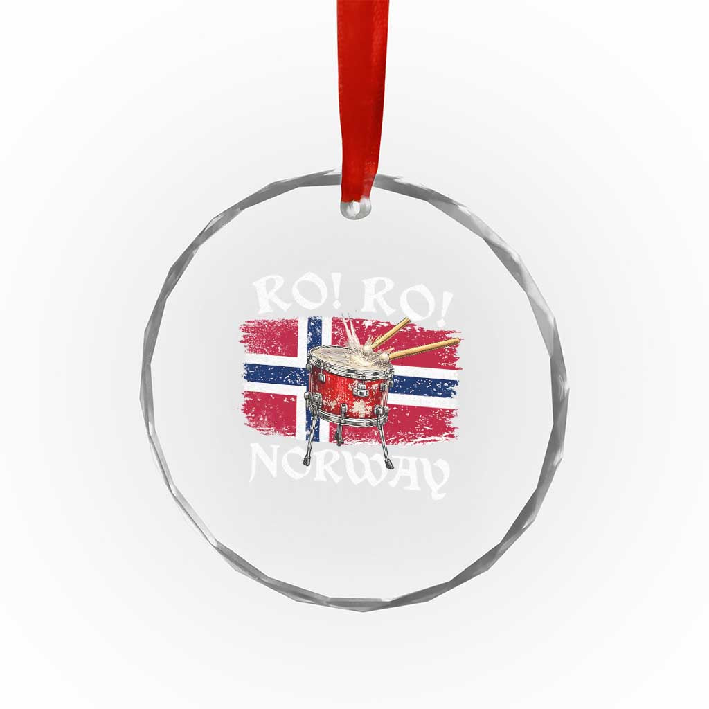 Funny Norway Drummer Ro Ro Crystal Glass Ornament Patriotic Norge Norwegian Flag Rowing Support TS02 Print Your Wear