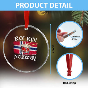 Funny Norway Drummer Ro Ro Crystal Glass Ornament Patriotic Norge Norwegian Flag Rowing Support TS02 Print Your Wear