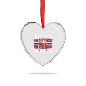 Funny Norway Drummer Ro Ro Heart Crystal Glass Ornament Patriotic Norge Norwegian Flag Rowing Support TS02 Print Your Wear