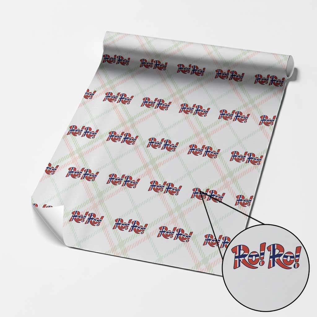 Funny Norway Flag Ro Ro Typography Graphic Wrapping Paper Roll Norge Norwegian Flag Football Fans TS02 Christmas Plaid Print Your Wear