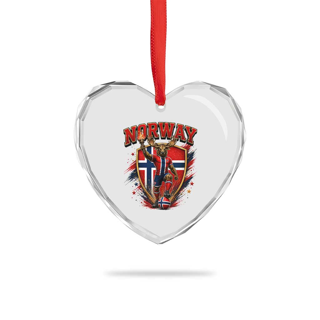 Funny Norway Norwegian Moose Heart Crystal Glass Ornament Soccer Fan Game Day Gift TS12 Print Your Wear