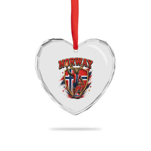 Funny Norway Norwegian Moose Heart Crystal Glass Ornament Soccer Fan Game Day Gift TS12 Print Your Wear