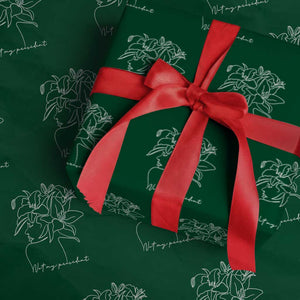 Funny Not My President Wrapping Paper Roll Liberal Floral Woman Face - Print Your Wear