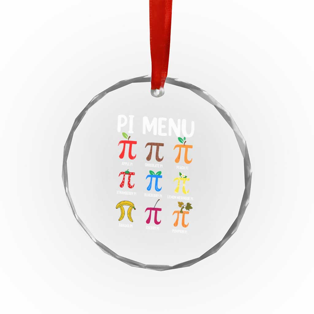 Funny Number Pi Crystal Glass Ornament Pi Menu 3.14 Pi Symbol - Math Teacher Happy Pi Day TS02 Print Your Wear