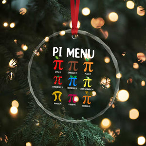 Funny Number Pi Crystal Glass Ornament Pi Menu 3.14 Pi Symbol - Math Teacher Happy Pi Day TS02 Print Your Wear