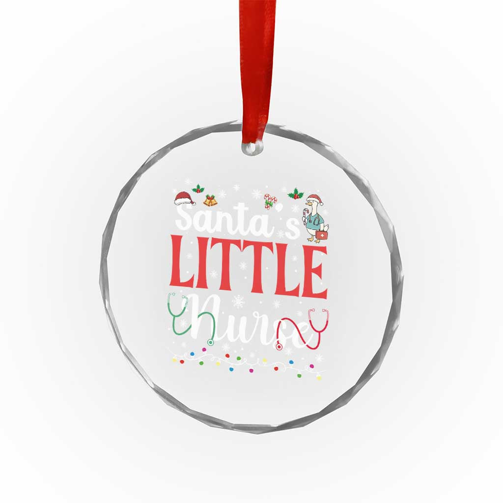Funny Nurse Christmas Crystal Glass Ornament Santa Little Nurse TS14 Print Your Wear