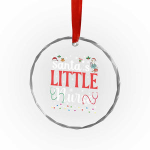 Funny Nurse Christmas Crystal Glass Ornament Santa Little Nurse TS14 Print Your Wear