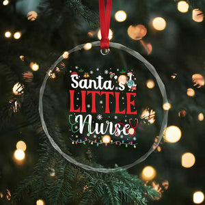Funny Nurse Christmas Crystal Glass Ornament Santa Little Nurse TS14 Print Your Wear