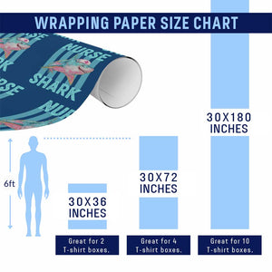 Funny Nurse Shark Wrapping Paper Roll Medical Worker Appreciation Gift