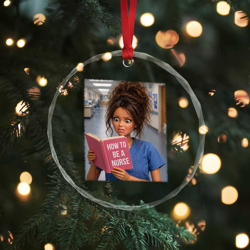 Funny Nursing Student Doll Face Meme Crystal Glass Ornament Future Nurse Gift TS12 Print Your Wear