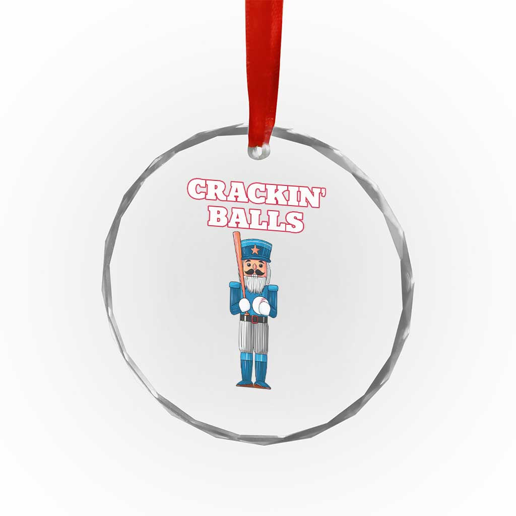 Funny Nutcracker Baseball Crystal Glass Ornament Crackin' Balls Baseball Players TS11 Print Your Wear