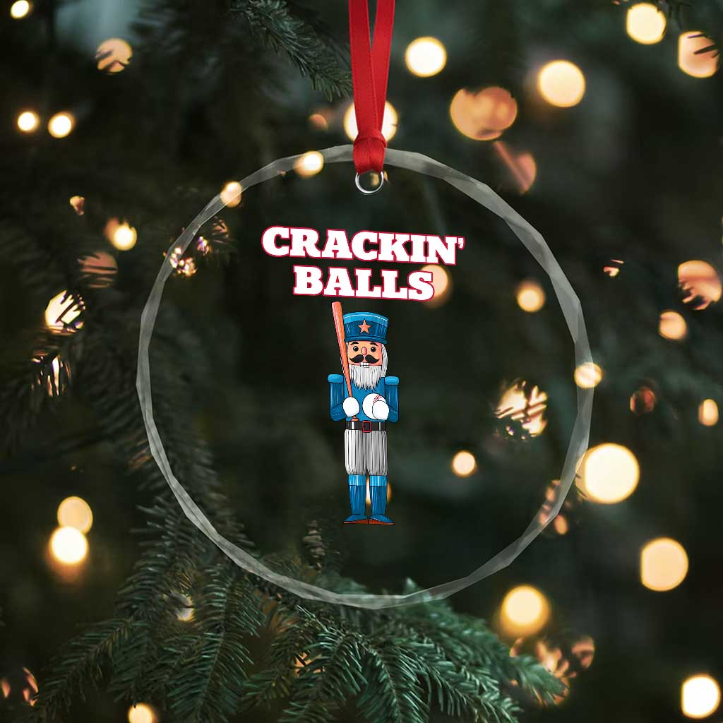 Funny Nutcracker Baseball Crystal Glass Ornament Crackin' Balls Baseball Players TS11 Print Your Wear