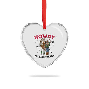 Funny Nutcracker Cowboy Howdy Christmas Heart Crystal Glass Ornament Western Holiday Gift TS12 Print Your Wear