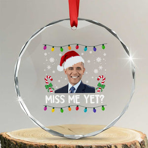 Funny Obama Ugly Xmas Crystal Glass Ornament Funny Santa Xmas Light TS10 Transparent Glass 3'' Circle Print Your Wear