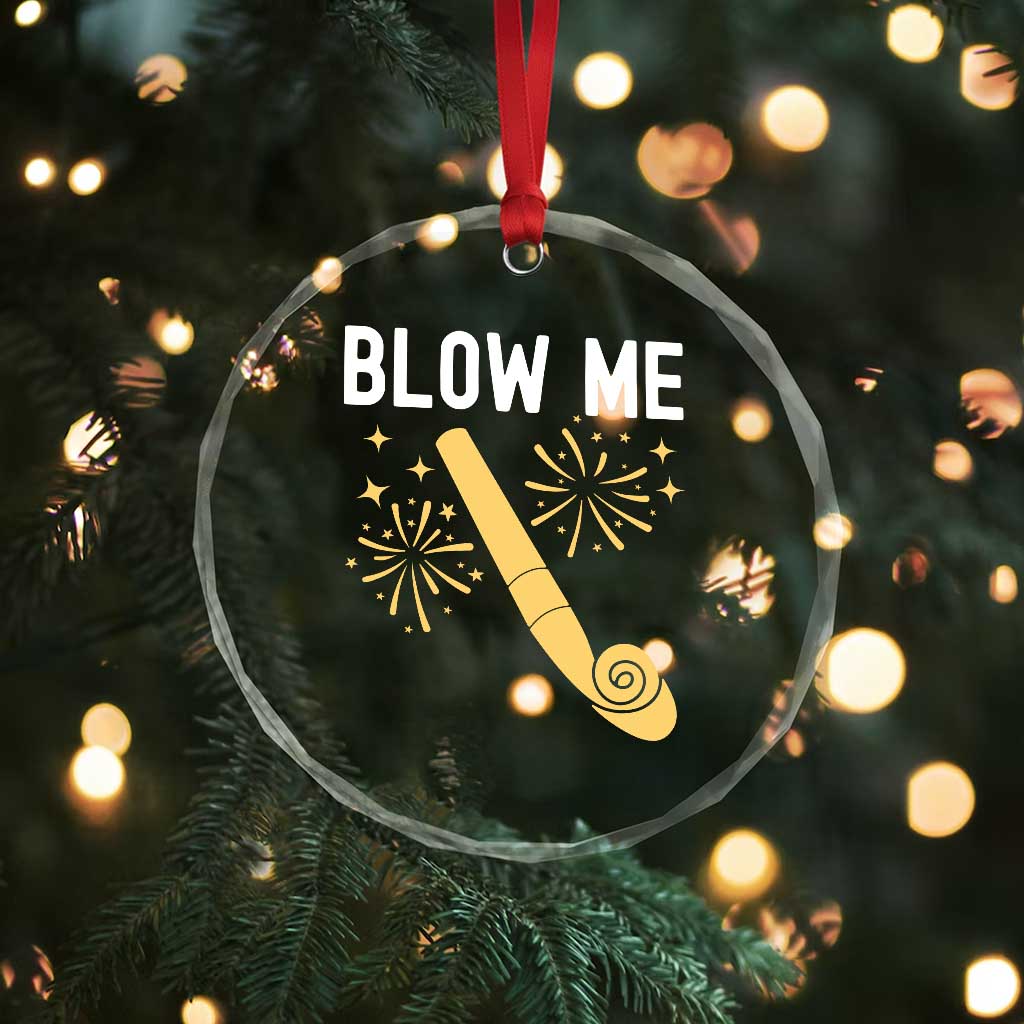 Funny Offensive Blow Me Crystal Glass Ornament Adult Humor Party Celebration TS02 Print Your Wear