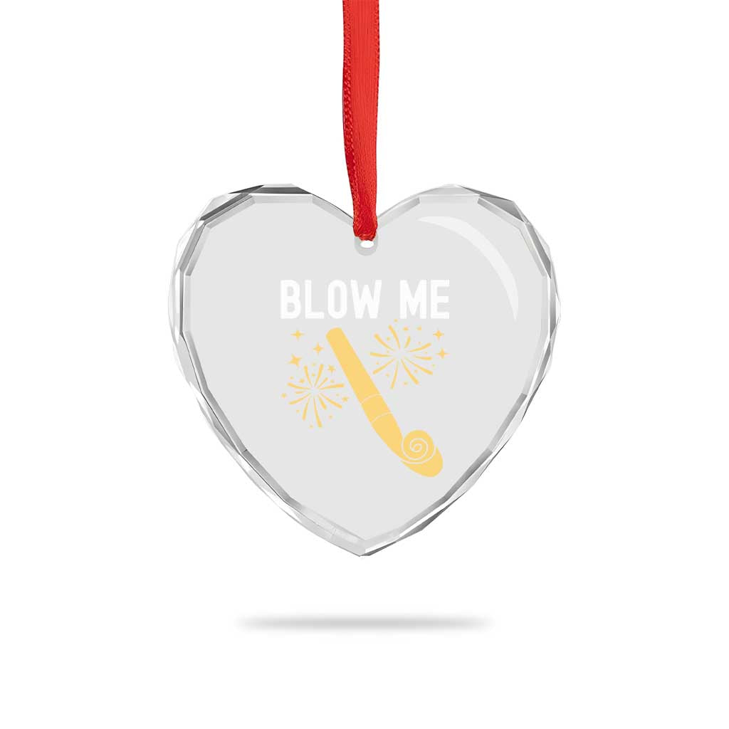 Funny Offensive Blow Me Heart Crystal Glass Ornament Adult Humor Party Celebration TS02 Print Your Wear