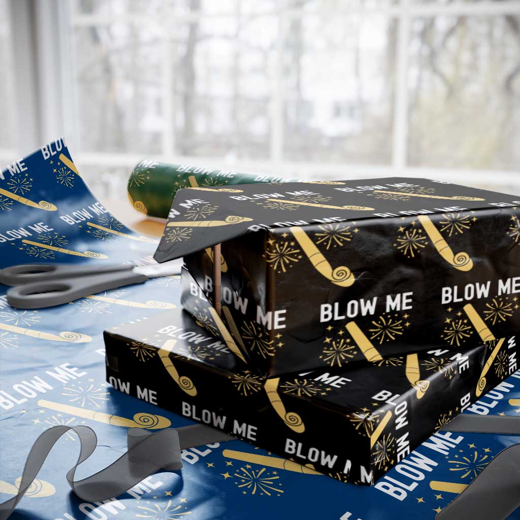 Funny Offensive Blow Me Wrapping Paper Roll Adult Humor Party Celebration TS02 Black Print Your Wear