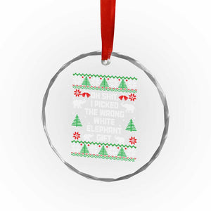 Funny Oh Shit I Picked The Wrong White Elephant Gift Crystal Glass Ornament Christmas Gift Exchange TS11 Print Your Wear
