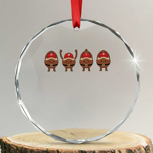 Funny Ohio Buckeye Crystal Glass Ornament Proud Ohio Sports Game Day TS11 Transparent Glass 3'' Circle Print Your Wear