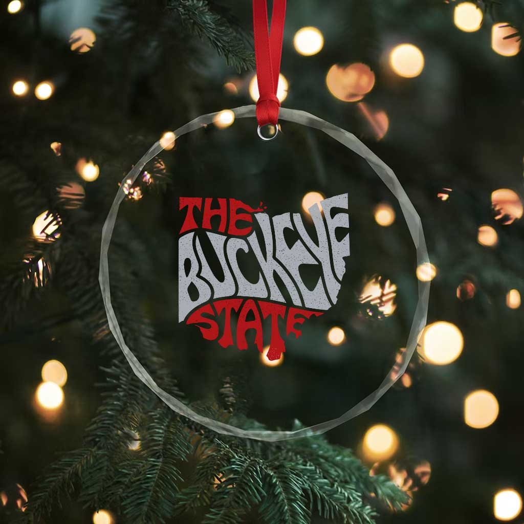 Funny Ohio Pride The Buckeye State Crystal Glass Ornament Map Of Ohio State TS11 Print Your Wear