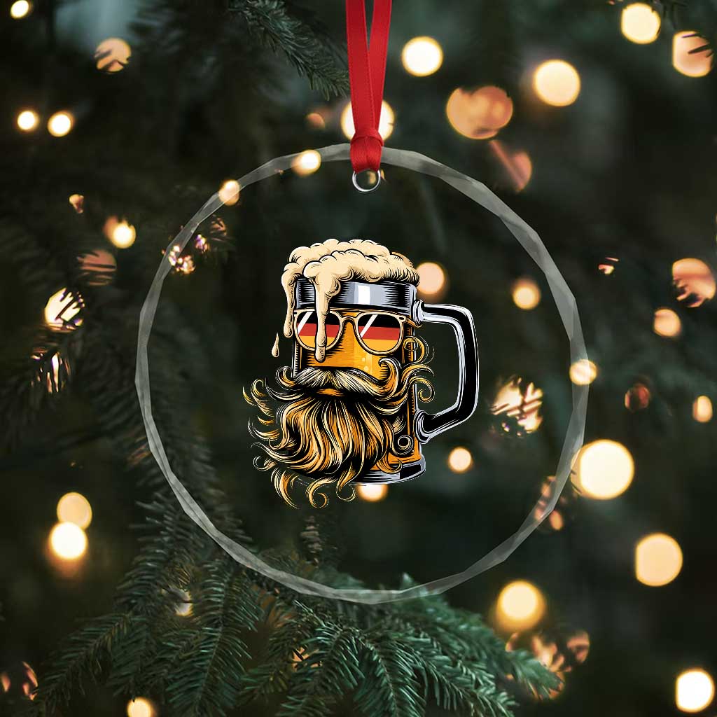 Funny Oktoberfest Beer Lover Gift Crystal Glass Ornament Cool German Beer Mug