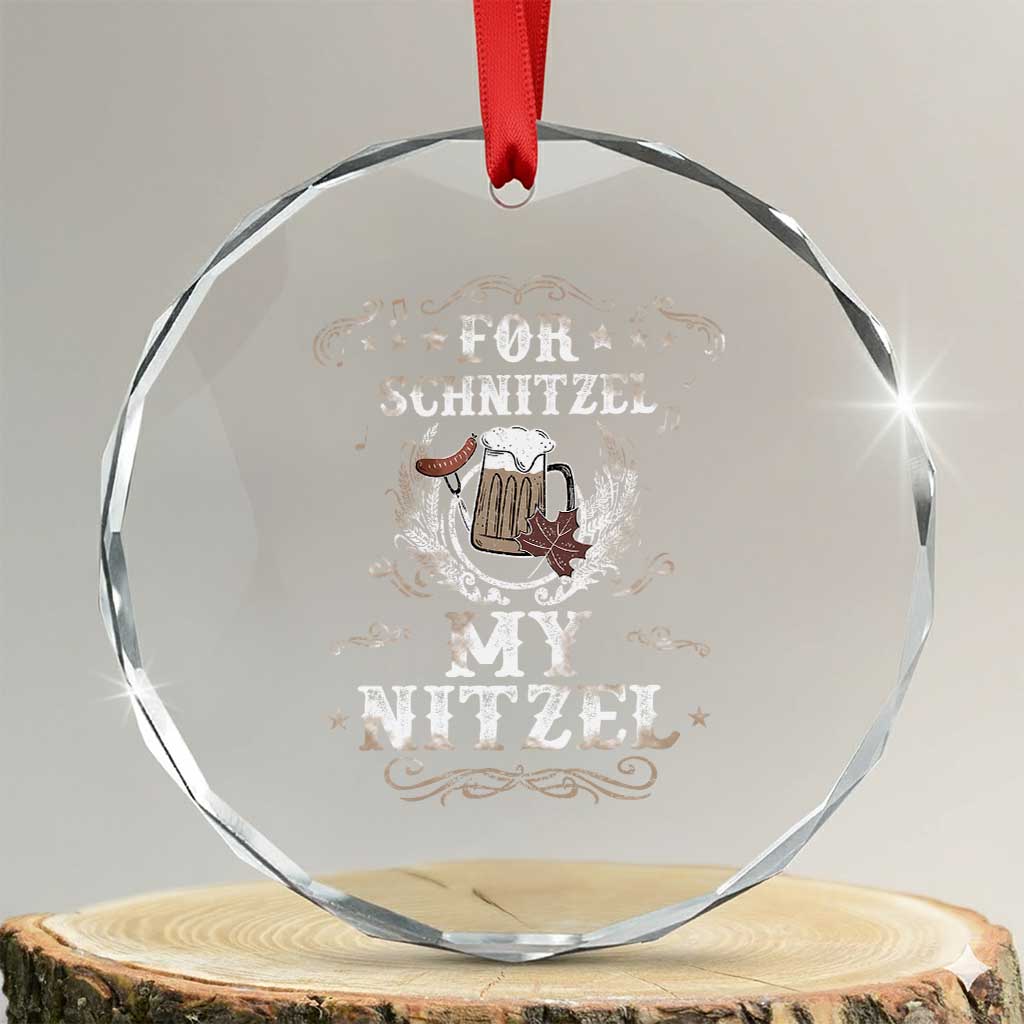 Funny Oktoberfest Crystal Glass Ornament For Schnitzel My Nitzel Octoberfest German Beer Wurst TS10 Transparent Glass 3'' Circle Print Your Wear