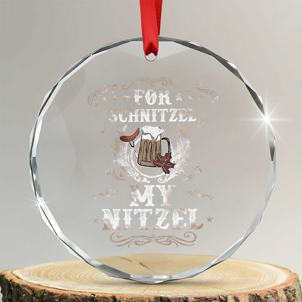 Funny Oktoberfest Crystal Glass Ornament For Schnitzel My Nitzel Octoberfest German Beer Wurst TS10 Transparent Glass 3'' Circle Print Your Wear