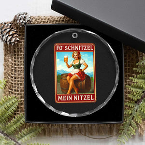 Funny Oktoberfest Crystal Glass Ornament German Octoberfest Matching Drinking Beer Pun Up Girl TS10 Print Your Wear