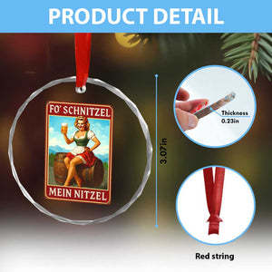 Funny Oktoberfest Crystal Glass Ornament German Octoberfest Matching Drinking Beer Pun Up Girl TS10 Print Your Wear