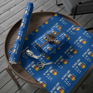 Funny Oktoberfest Wrapping Paper Roll Do I Want A Bier Sarcastic Drinking German Flag TS10 Blue Print Your Wear