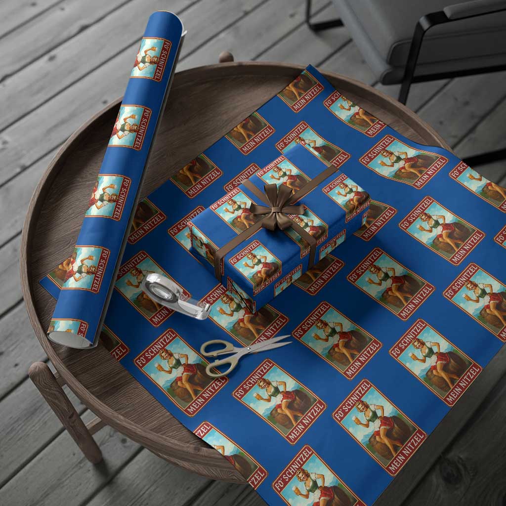 Funny Oktoberfest Wrapping Paper Roll German Octoberfest Matching Drinking Beer Pun Up Girl TS10 Blue Print Your Wear