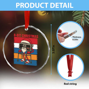 Funny Old Gamer Christmas Crystal Glass Ornament Retro 80s 90s Video Game TS14 Print Your Wear