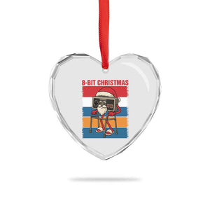 Funny Old Gamer Christmas Heart Crystal Glass Ornament Retro 80s 90s Video Game TS14 Print Your Wear