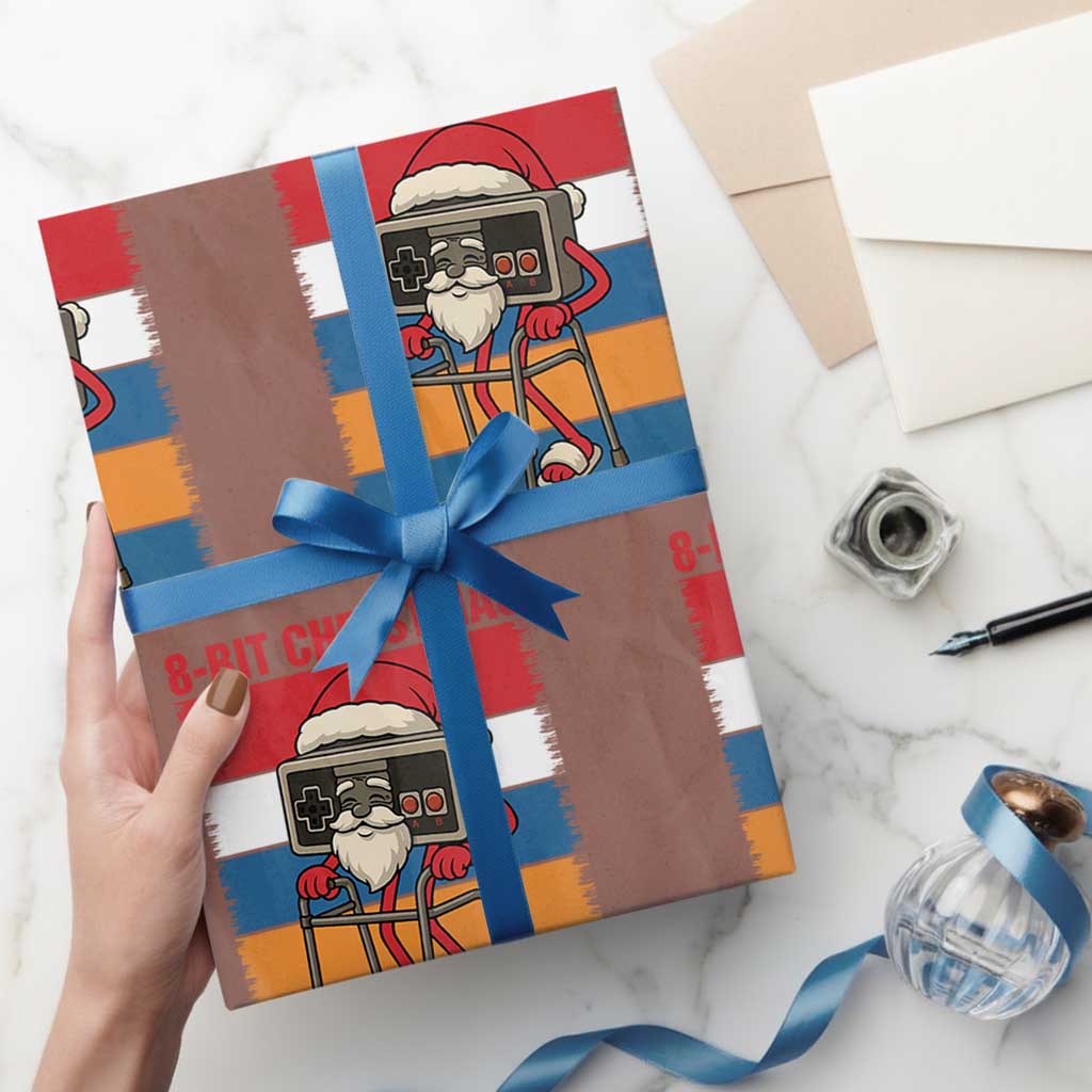 Funny Old Gamer Christmas Wrapping Paper Roll Retro 80s 90s Video Game TS14 Mocha Print Your Wear