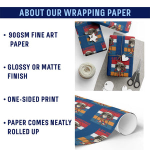 Funny Old Gamer Christmas Wrapping Paper Roll Retro 80s 90s Video Game TS14 Print Your Wear