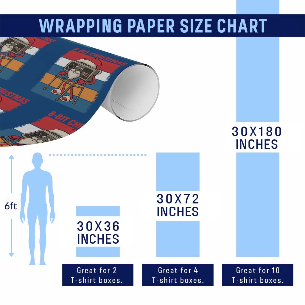 Funny Old Gamer Christmas Wrapping Paper Roll Retro 80s 90s Video Game TS14 Print Your Wear