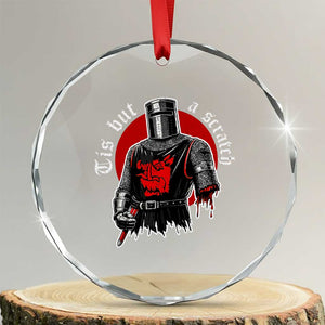 Funny One Arm Knight Medieval Crystal Glass Ornament Tis But A Scratch Classic Dark Humor Parody