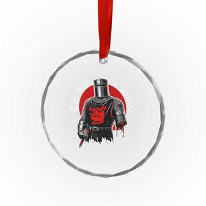 Funny One Arm Knight Medieval Crystal Glass Ornament Tis But A Scratch Classic Dark Humor Parody