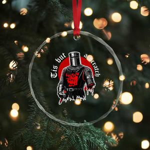 Funny One Arm Knight Medieval Crystal Glass Ornament Tis But A Scratch Classic Dark Humor Parody