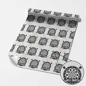 Funny Oops I Darted Wrapping Paper Roll Sarcastic Dartist Darts Lover Gift TS12 Christmas Plaid Print Your Wear